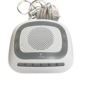 Homedics My Baby Sound Spa w/ AC Adapter Model MYB-S205 Grey & White Portable